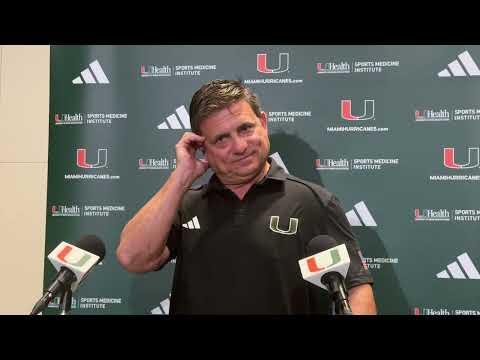 Miami Hurricanes offensive coordinator Shannon Dawson Oct. 13