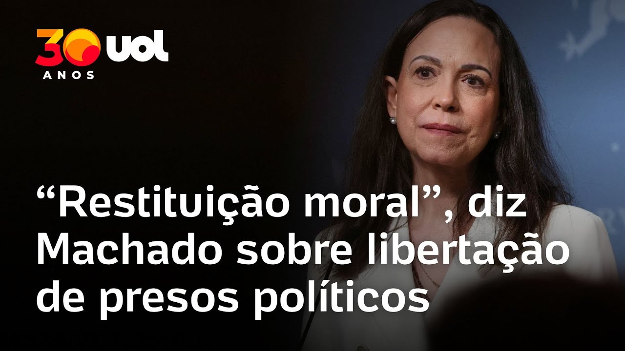 Libertação de presos políticos da Venezuela é ‘restituição moral’, diz María Corina Machado