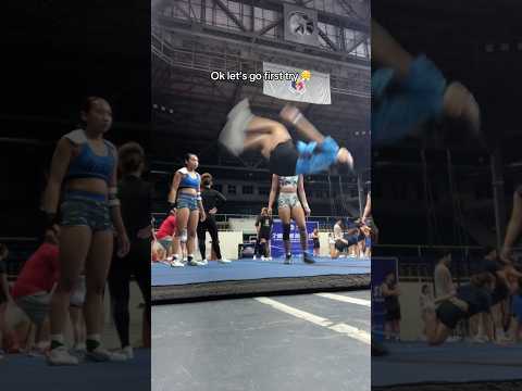 Do it scared they said 🥲 #cheer #cheerleading #flip #tumbling #cheerleader #backflip #training