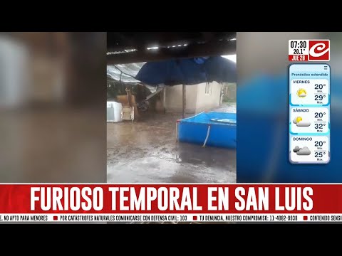 Impresionantes tormentas causan destrozos en San Luis