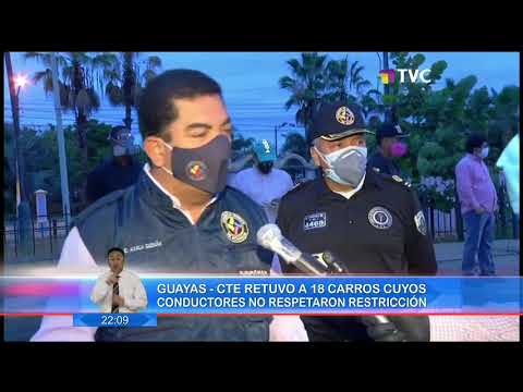 Guayas: CTE retuvo a 18 carros cuyos conductores no respetaron restricción