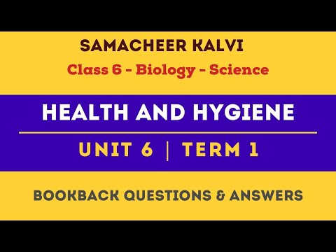 Health and Hygiene Book Back Questions, Answers | Unit 6  | Class 6 | Term 1 | Science | Samacheer