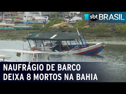 Sobe para 8 número de mortos em naufrágio na Bahia; buscas são encerradas | SBT Brasil (23/01/24)