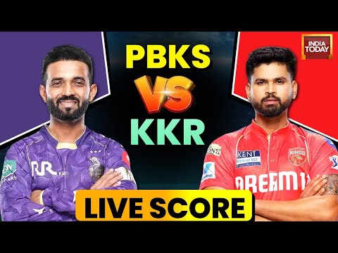 PBKS VS KKE LIVE Match Score | Punjab Kings vs Kolkata Knight Riders, 31st Match | Shreyas | Ajinkya