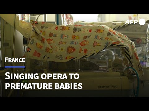Opera singer strikes soothing note for premature babies in French hospital | AFP