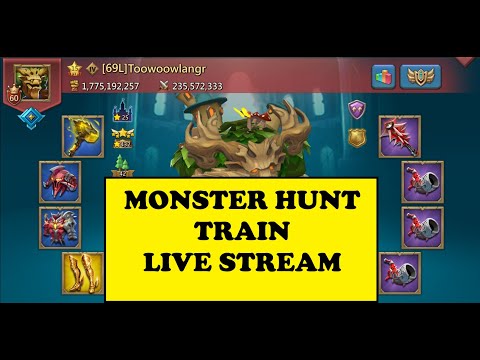 Lords Mobile -  LIVE STREAM - MONSTER HUNT TRAIN - BON APPETI BAN NOCEROS - MIRAGE REALM CHOICE