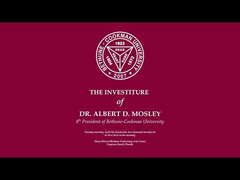 The Investiture of Dr. Albert D. Mosley