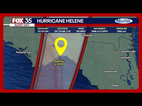 Hurricane Helene path: Storm likely to make landfall near Tallahassee, Florida