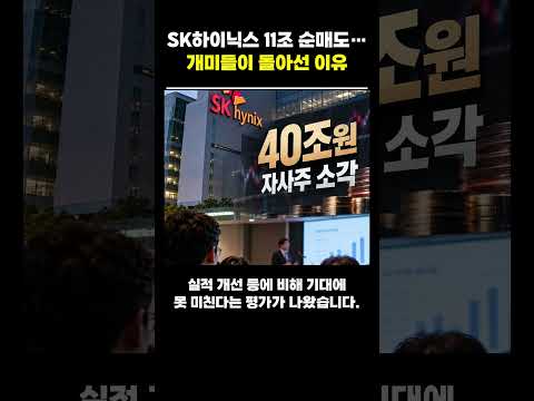 SK하이닉스 <strong>11조</strong> 순매도… 개미들이 돌아선 이유 #SK하이닉스 #SK하이닉스주가 #SK하이닉스주식 #하이닉스 #반도체 #반도체주 #반도체주식