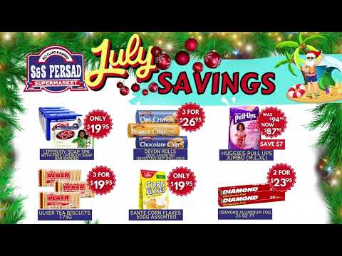 S&S PERSAD SUPERMARKET IS CELEBRATING CHRISTMAS IN JULY WITH OUR SUMMER PROMOTION!!!!