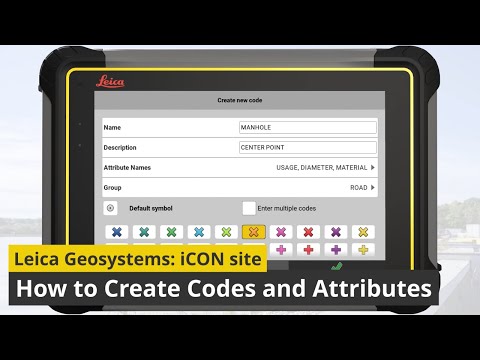 Leica iCON site: How to create codes and attributes