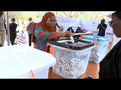 Tanzania's President Samia Suluhu Hassan votes in presidential and legislative elections | AFP