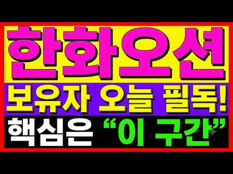 [한화오션 주가전망] (긴급)기관이 외국인 매물을 받아냈다! 고점 문턱에서 다시 붙었다. 이번에는 뚫어낼까?