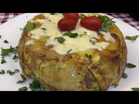 وصفة غرتان على شكل فطيرة بنتو من أروع ما يكون و يتوجد في وقت قصير بمقادير بسيطة👌🏻❤️