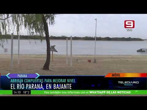 Nuevamente, preocupa la bajante del río frente al puerto de Paraná: abrirán compuertas