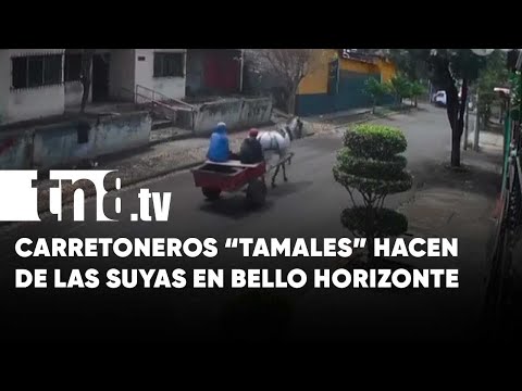 ¡Degenere! Carretoneros roban teléfono en Bello Horizonte, Managua - Nicaragua