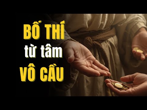 BỐ THÍ XUẤT PHÁT TỪ TÂM VÔ CẦU kinh thánh dạy sự BỐ THÍ ĐÚNG ĐẮN KHÔNG PHẢI VÌ MÌNH HAY VÌ NGƯỜI