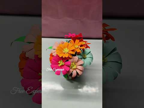 Paper rose 🥀F I dried flowerl flowermaking from paper I paper flower making#shorts #craft