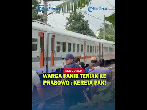 PRABOWO MENDADAK Datangi Pemukiman di Pinggi Rel Kereta Api