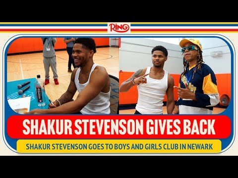 Shakur Stevenson GIVES BACK To Newark! Shows Up To Boys And Girls Club