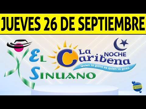 Resultados CARIBEÑA y SINUANO NOCHE del Jueves 26 de Septiembre de 2024  CHANCE