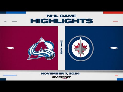 NHL Highlights | Jets vs. Avalanche - November 7, 2024