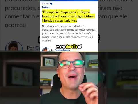 Gilmar Mendes perde a linha e Fux reage com classe! ⚖️ #deltan