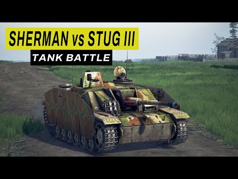 30 Sherman M4 vs 10 Stug III | Tank Battle