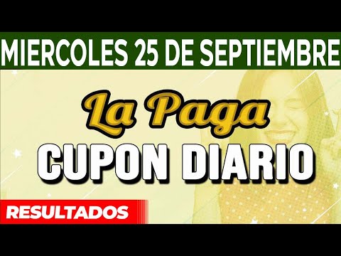 Resultado del sorteo Cupon Diario del Miércoles 25 de Septiembre del 2024.