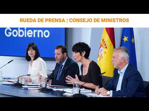 🔴DIRECTO | Rueda de prensa tras el Consejo de ministros | RTVE Noticias