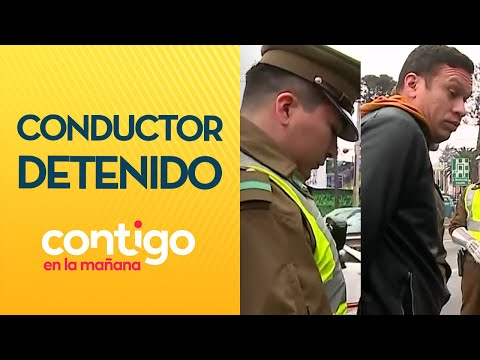TERMINÓ ESPOSADO: La detención en vivo de automovilista por ocultar patente - Contigo en la Mañana