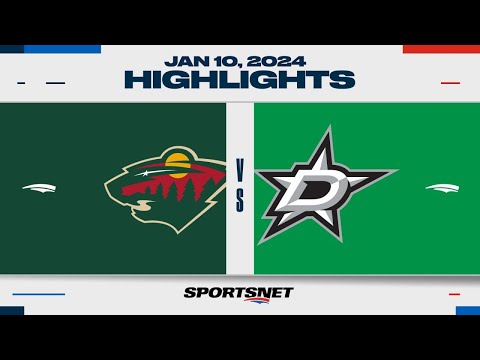 NHL Highlights | Wild vs. Stars - January 10, 2024