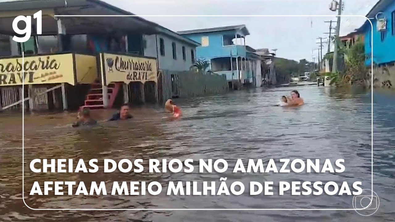 Cheias dos rios no Amazonas atingem meio milhão de pessoas