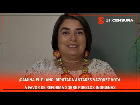 ¡CAMINA EL #PLANC! #Diputada #AntaresVazquez vota a favor de #reforma sobre #PueblosIndigenas