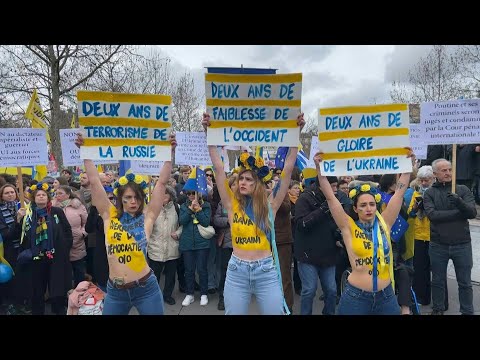 Deux ans de guerre en Ukraine: manifestation de soutien à Paris | AFP Images