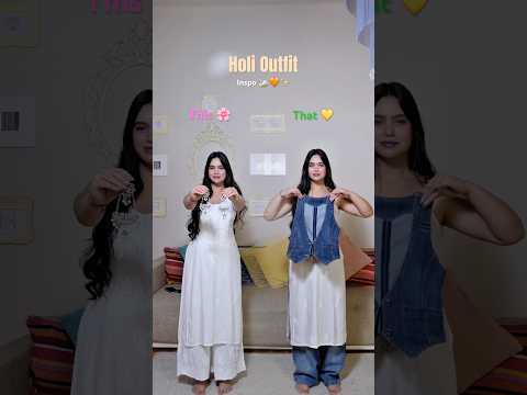 Holi Outfit Idea 🌸💛🌈 | Minisha Pathak #shorts #holi #outfit #grwm #happyholi
