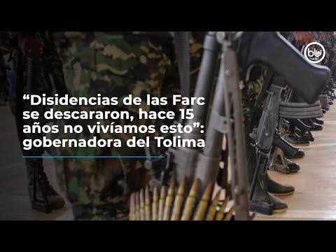 Disidencias de Farc en sur de Tolima se descararon, hace 15 años no vivíamos esto: gobernadora Matiz