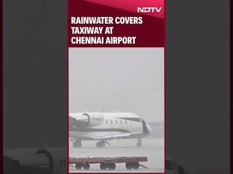 Cyclone Fengal | Rainwater Covers The Taxiway At Chennai Airport