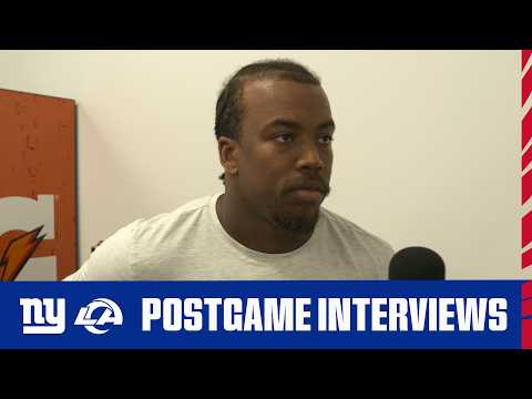 Postgame Interviews: Jevón Holland, Malik Nabers, Jermaine Eluemunor | Giants vs. Rams Week 2