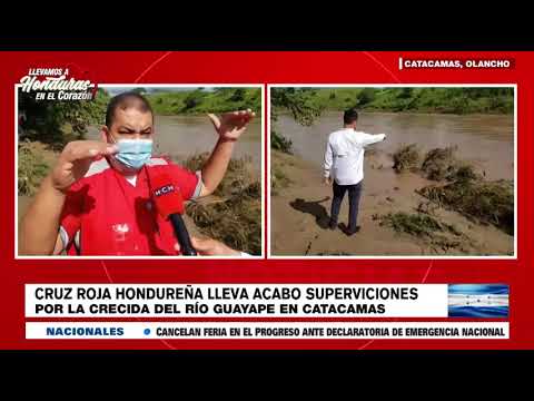 #HCHCatacamas| Cruz Roja supervisa río Guayape y hacen llamado a la prevención por las lluvias
