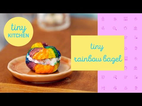 Tiny Rainbow Bagel | Tiny Kitchen