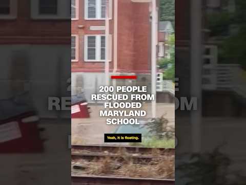 200 people rescued from flooded Maryland school
