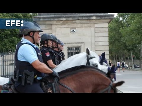 La caballería de la Policía española, servicio policial en los Juegos de París