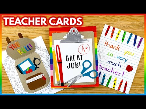 DIY Cards For Teachers / Easy Handmade Teacher Card Ideas / Teacher's Day Cards