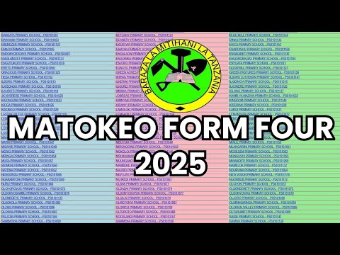 🔴NECTA: FORM FOUR RESULTS (CSEE) 2025/26.. MATOKEO YA KIDATO CHA NNE 2026...