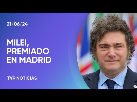 El presidente Javier Milei recibió dos condecoraciones en Madrid