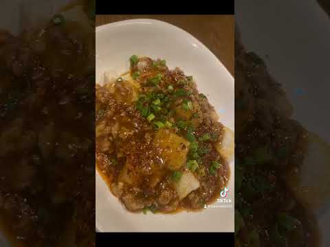 揚げ餅麻婆餡掛け