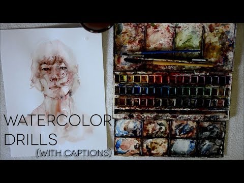 Today's Watercolor Drill (with captions!)