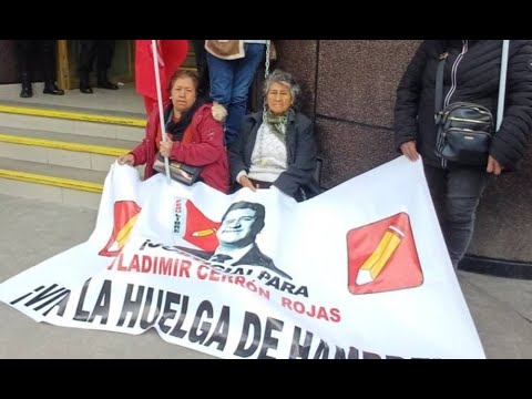 Madre de Vladimir Cerrón se encadena e inicia huelga de hambre por su hijo