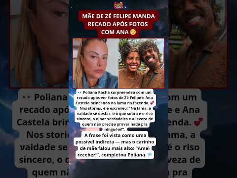 Poliana Rocha reage a fotos de Zé Felipe e deixa recado 😮